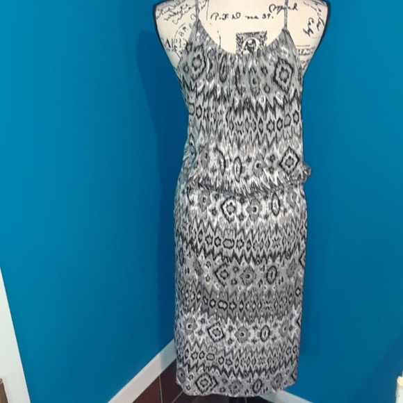 BNWT Lane Bryant Beaded Blk/Grey/Whte Knit Dress - Picture 4 of 8
